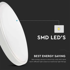 LED Kúpeľňové stropné svietidlo LED/30W/230V 3000K IP44 pr. 42 cm biela