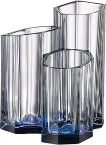 KRIŠTÁĽOVÁ VÁZA BOHEMIA BAZALT BLUE BOTTOM 200MM