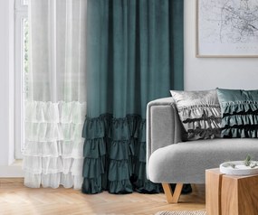 ZATEMŇOVACÍ ZÁVES NA PÁSKE CHARLOTTE1 140X270 CM TMAVOTYRKYSOVÁ