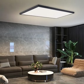 Brilagi-LED Stmievateľné kúpeľňové svietidlo FRAME SMART LED/96W/230V IP44 čierne + diaľkové ovládanie