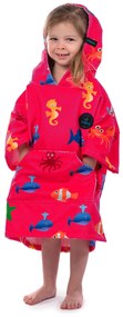 Towee Detské surf pončo Fishee pink, 50 x 60 cm