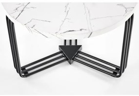 Konferenčný stolík ANTICA 41x55 cm čierna/dekor mramoru