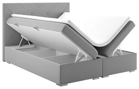 Kontinentálna posteľ 200 cm Darro (sivá) (s úložným priestorom). Vlastná spoľahlivá doprava až k Vám domov. 1054517