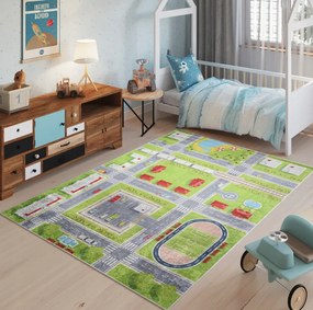 Detský koberec s motívom mestskej časti Šírka: 80 cm | Dĺžka: 150 cm