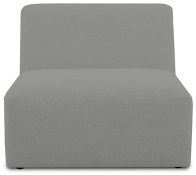 Sivý modul pohovky z textílie buklé (stredový diel) Roxy – Scandic