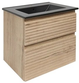 Kúpeľňová skrinka 2 zásuvky s umývadlom Naturel Savona 58x53x44,8 cm dub halifax mat SAVONA260DHC, 1 ks