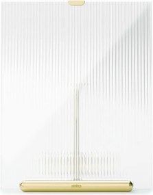 Sklenený stojací rámček v zlatej farbe 19x23 cm Flute – Umbra