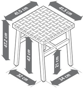 Taburetka s výpletom