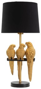 Čierna stolová lampa Mauro Ferretti Parrots