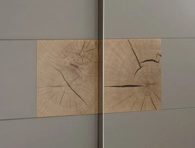 Šatníková skriňa Capri, dub wotan/šedá