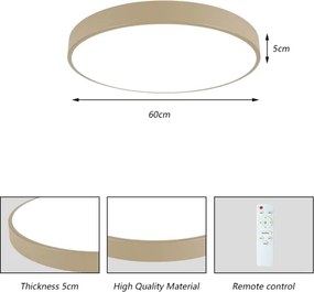Brilagi - LED stmievateľné svietidlo POOL LED/60W/230V 3000-6000K priemer 60 cm béžové + diaľkový ovládač
