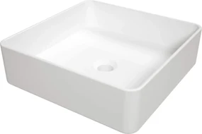 Deante Square, keramické umývadlo na dosku 405x405x145mm, biela lesklá, DEA-CGS_6U4S