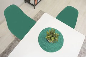 Set jedálenských stoličiek OSAKA zelené (hnedé nohy) 4ks