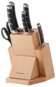 Stojan na nože 7 ks s brúskou na nože - Flow Kitchen - 132760