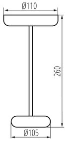 Kanlux 37311 - LED Stmievateľná nabíjacia lampa FLUXY LED/1,7W/1800 mAh IP44 čierna