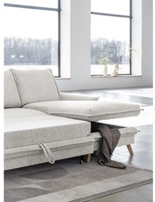 Béžová rozkladacia rohová pohovka (pravý roh) Charming Charlie – Miuform