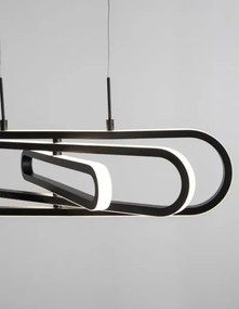 LED luster Arte 64 čierne