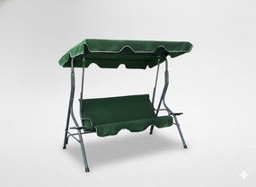 Garden Line ZÁHRADNÁ HOJDAČKA 170 x 110 x 153 CM TMAVO ZELENÁ BEZ OPIERKY NA NOHY. S DRŽIAKMI NA POHÁRE