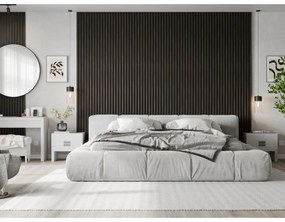 Mexen Lam-F, akustické stenové lamely 275 × 30 cm, plstený podklad 8 mm, technická dyha, orech striebristý, S105-275307-3015-009