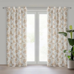 ZÁVES NA KRÚŽKOCH MELA 140X250 CM KVETY