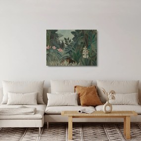 Sklenený obraz - Henri Rousseau, The Equatorial Jungle, reprodukcia (70x50 cm)
