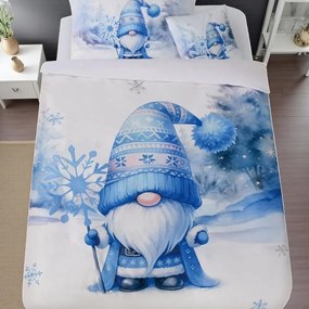 Obliečky DEPPA BLUE GNOM 3-dielna sada 140x200 cm