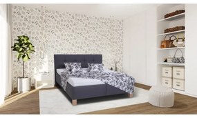 Čalúnená posteľ MARIA 180x200 cm, bez matraca, s úložným priestorom, sivá