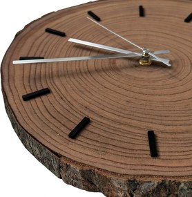 Nástenné hodiny z kmeňu stromu s originálnou kôrou  | KORRO: Amber - 3072 26-29 cm 4815-115591 KOR008