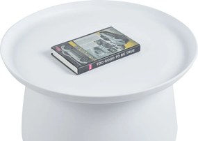 Dekorstudio Okrúhly plastový kávový stolík 70cm - biely