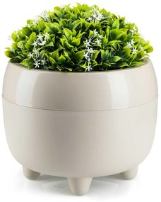 PLASTOVÝ KVETINÁČ BOTANICA 23X18 CM BÉŽOVÁ