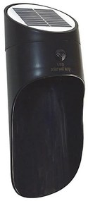 LED Solárne nástenné svietidlo so senzorom PALESA LED/1W/3,7V IP65 1800 mAh čierna