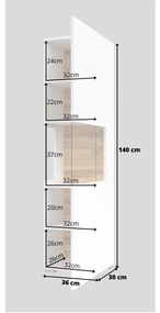 Vitrína Avernic Typ 05 (biela + dub wotan). Vlastná spoľahlivá doprava až k Vám domov. 1042047