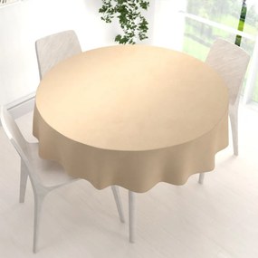 Biante Zamatový okrúhly obrus Velvet Premium SVP-006 Pieskovo béžový Ø 100 cm