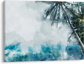 Obraz palmy nad morom (70x50 cm)