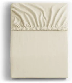 Béžová napínacia plachta jersey 90x200 cm Amber – Restilo