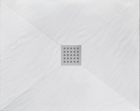 Rea Black Rock, konglomerátová sprchová vanička 120x90x3,5 cm, biela, REA-K5582