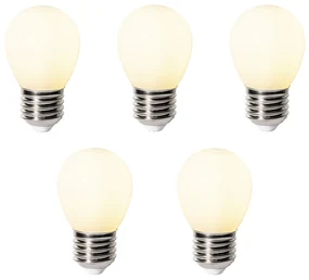 Sada 5 ks E27 dimbare LED lamp P45 opaal glas 3W 250 lm 3000K