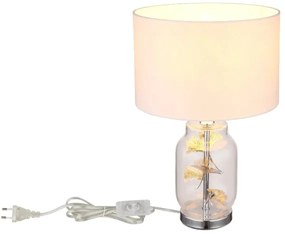 Globo 24141C - Stolná lampa GINKO 1xE27/40W/230V biela