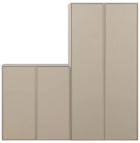 Krémová modulárna skriňa z borovicového dreva 200x220 cm Daily – vtwonen