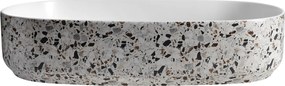 Isvea Isvea, INFINITY OVAL keramické umývadlo na dosku, 55x36cm, terrazzo, 10NF65055-2L-TRZ