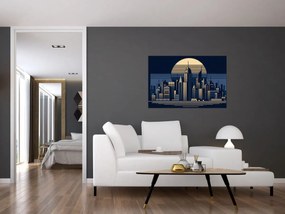 Obraz – Geometrické mesto (90x60 cm)