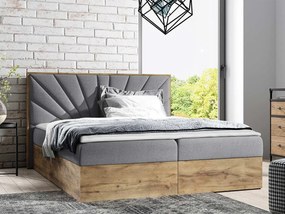 Kontinentálna posteľ Madaris 7, Rozmer postele: 120x200, Dostupné poťahy: dub lancelot + Faro 5