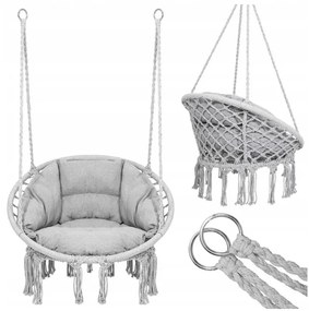 Závesná hojdačka bocianie hniezdo v sivej farbe 80 cm