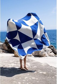 Modrá/krémovobiela deka 150x200 cm Tul – noo.ma