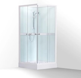 Roltechnik Outlet Štvorcový sprchový box PETRA NEW ROTH-Variant: rozmery: 80x80 cm - (4000722), ROTH-Profily: profily: biela, výplň: transparent