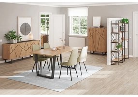 Jedálenský stôl s doskou v dubovom dekore 100x180 cm Francesca - Marckeric