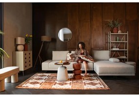 Svetlohnedá stojacia lampa s textilným tienidlom (výška 150 cm) Murphy – Dutchbone