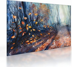 Sklenený obraz - Lúče jesenného slnka (70x50 cm)