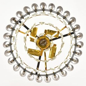 Brilagi - Závesný luster na reťazi ECLIPSE 5xE14/10W/230V priemer 38 cm čierna/zlatá