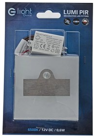 Schodiskové LED svietidlo Lumi, 1x LED 0,6w, 6500k, s, pohybový senzor